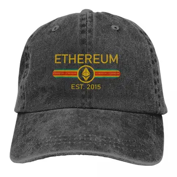 Crypto Coin Многоцветная шляпа Остроконечная женская кепка Ethereum 2015 Ретро Персонализированный Козырек Защитные Шляпы