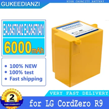 Аккумулятор GUKEEDIANZI для LG CordZero R9 R9MASTER, Аккумулятор большой мощности, EAC64578402, EAC64578401, 6000 мАч