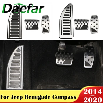 Автомобильная педаль акселератора Педаль тормоза Чехол для Jeep Renegade Compass Fiat 500X 2014 - 2020 Аксессуары для педалей из нержавеющей стали
