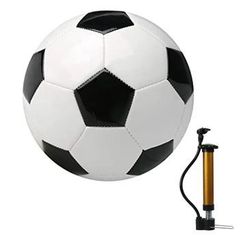  Набор классических футбольных мячей размера 5 - включает размеры 5 с иглой для помпы Идеально подходит для тренировок, игр лиги и подарков Прочный