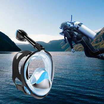  Маска для подводного плавания Разделительные очки Дыхательная трубка Подводные очки для плавания Поддержка складного снаряжения GoPro Anti Fog