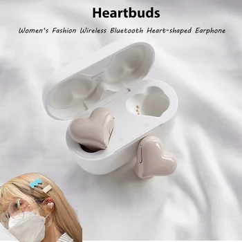 Новые беспроводные наушники Heartbuds TWS Наушники Bluetooth Гарнитура Heart Buds Женские модные игровые студенческие наушники Подарок для девочек