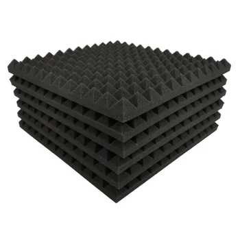 12 Упаковка пирамидальной формы Звукоизоляционная пенная звукоизоляционная набивка Панель обработки для изоляции эха басов