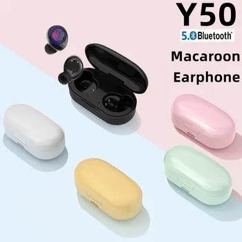 Y50 TWS Bluetooth Наушники Беспроводные наушники Наушники Стерео Гарнитура Спортивные Наушники Микрофон С Зарядным Устройством Для Смартфона