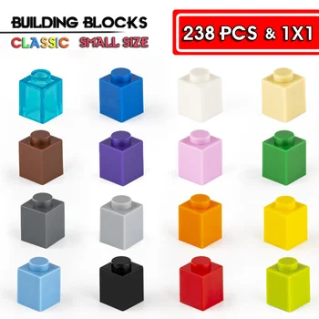238 шт. строительные блоки 1X1 точка базовые вспомогательные кирпичи, совместимые с малоразмерными строительными блоками, детскими игрушками