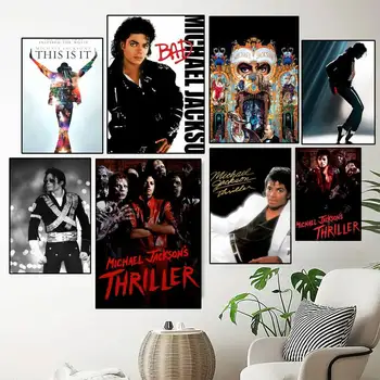 певец Майкл Джексон ПЛАКАТ Печать Настенная Роспись Спальня Гостиная Наклейка на стену Маленькая