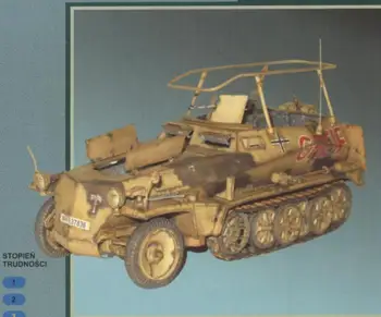  Вторая мировая война Sd.Kfz.250 Военная машина 3D Бумажная модель Сделай сам
