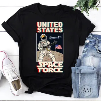 Винтажная футболка с логотипом Космических сил США для любви