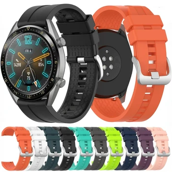 22 мм 20 мм силиконовый ремешок для Huawei Watch GT-2-3-Pro 46 мм Спортивный браслет для Samsung Galaxy Watch 3/4/5/Gear S3/Amazfit GTR/GTS