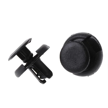 50 шт. 7 мм отверстие черный пластиковый заклепка крепеж бампер для крыла нажимный зажим для Suz