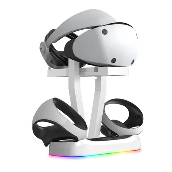  для PS VR2 Док-станция с двумя контроллерами Магнитная зарядная док-станция с RGB-подсветкой для PS5 VR2 Очки Консоль Подставка для хранения Ручка VR Зарядная база