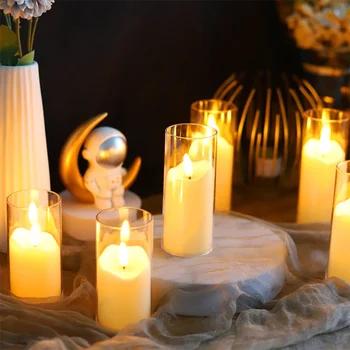 Фактический свет свечи Креативный электронный свет свечи Инновационный имитированный свадебный реквизит Свечи на батарейках Популярные Уникальные