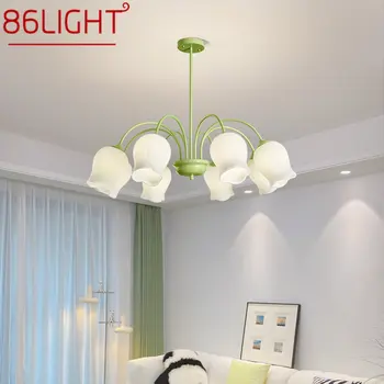 86LIGHT Современное освещение Люстра Светодиодные светильники Лофт Ретро Дизайн Веревка Креативный подвесной светильник для домашней спальни