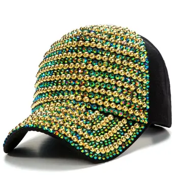2022 Новая женская женская бейсболка со стразами мужская бриллиантовая кепка для девочек Snap Back Gorras Весна Лето Хип-хоп Шляпа от солнца