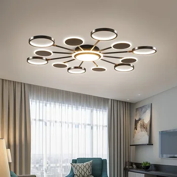 Современная светодиодная потолочная люстра для гостиной, столовой, спальни, ресторана, зала, офиса, украшения для дома, внутреннего освещения