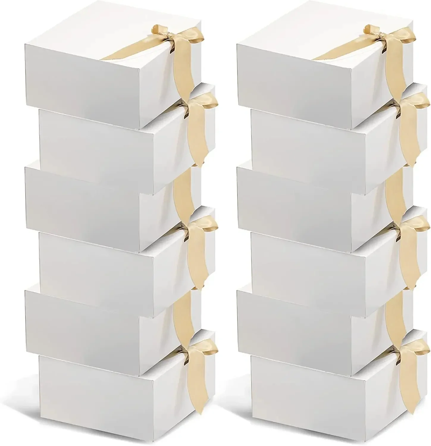 10pack Подарочная коробка Рождественская подарочная коробка с лентой Бумажные подарочные упаковочные пакеты 2023 Свадебная вечеринка Украшение дома Ид Мубарак Подарочные конфеты
