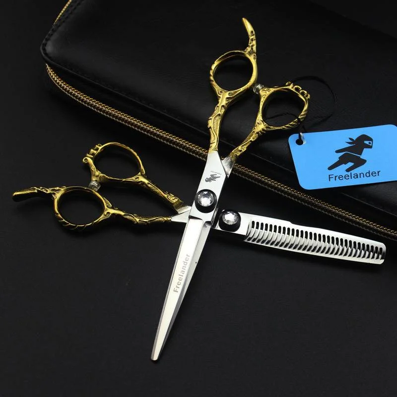 6 дюймов Профессиональные ножницы для стрижки волос Острые лезвия бритвы Ножницы для волос Филировка Нержавеющая сталь для домашнего использования